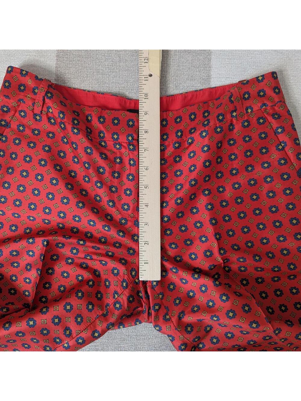 J. Crew Collection 100% silk medallion print ankle pants - Picture 5 of 8